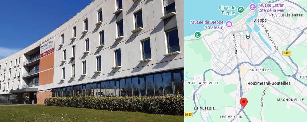 Façade de la Clinique Mégival à Saint-Aubin-sur-Scie